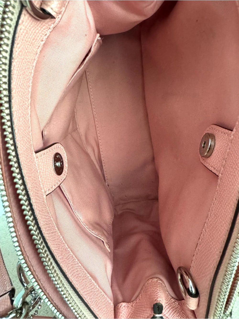 COACH Mini Bennett Pink Leather Satchel 2 Way Bag - Picture 9 of 11